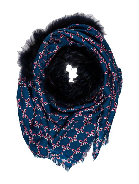 fendi logo shawl with fur|fendi silk scarf women's.